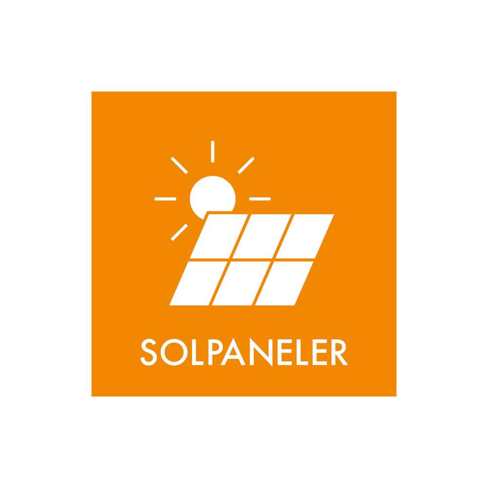 Affaldssortering “solpaneler” - magnetskilt 30x30 cm.