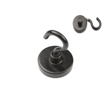 Pottemagnet med krog, Sort Ø32 mm.