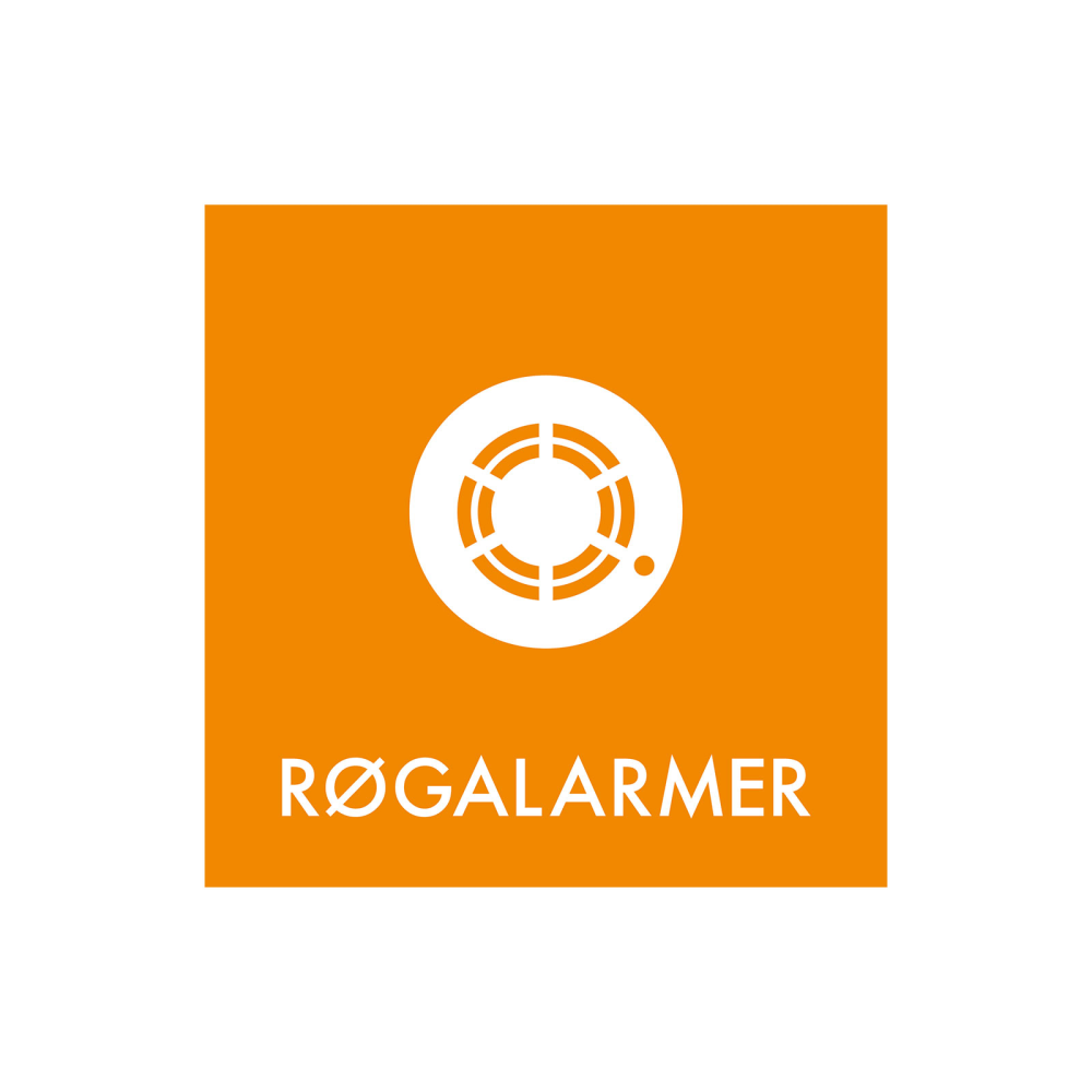 Affaldssortering “røgalarmer” - magnetskilt 30x30 cm.