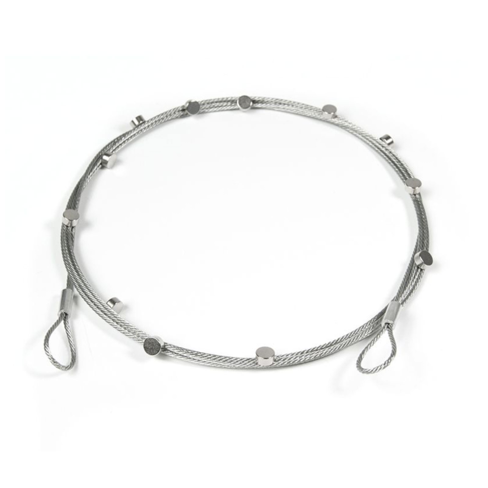 Stål snor m. 15 magneter 6x3 mm.