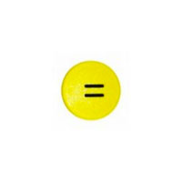 Stærk symbol-magnet, Gul Rund (=)
