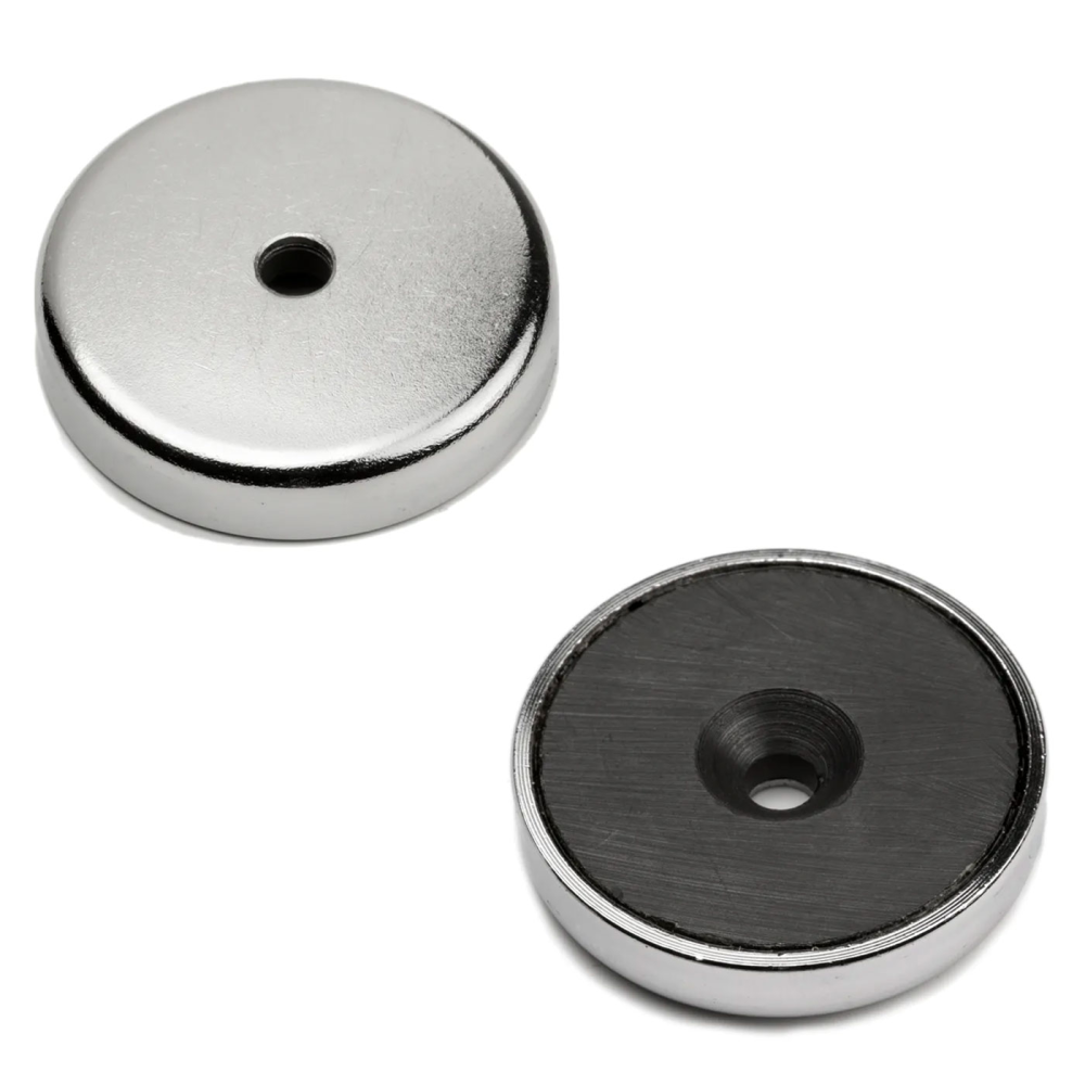 Undersænket pottemagnet, Ø40 mm. - Ferrit