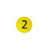 Stærk symbol-magnet, Gul Rund (2)