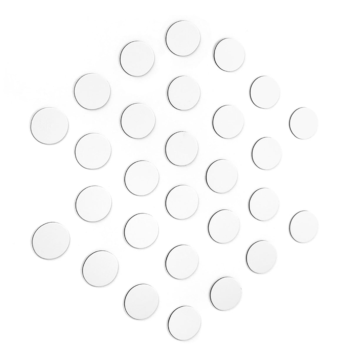 Runde metal-tavler "FLEX DOT" mini, Hvid (28-pak)