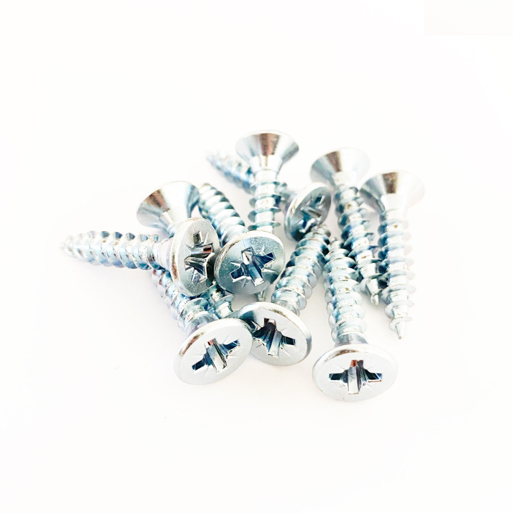Undersænkede skruer 6x30 mm. FZB - 10-pak