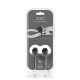 ZOO wrap kabelholder sort/hvid gris, 2-pak